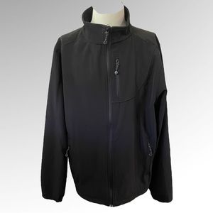 BLACK DIAMOND Black Soft Shell Zip Front Jacket Size XL